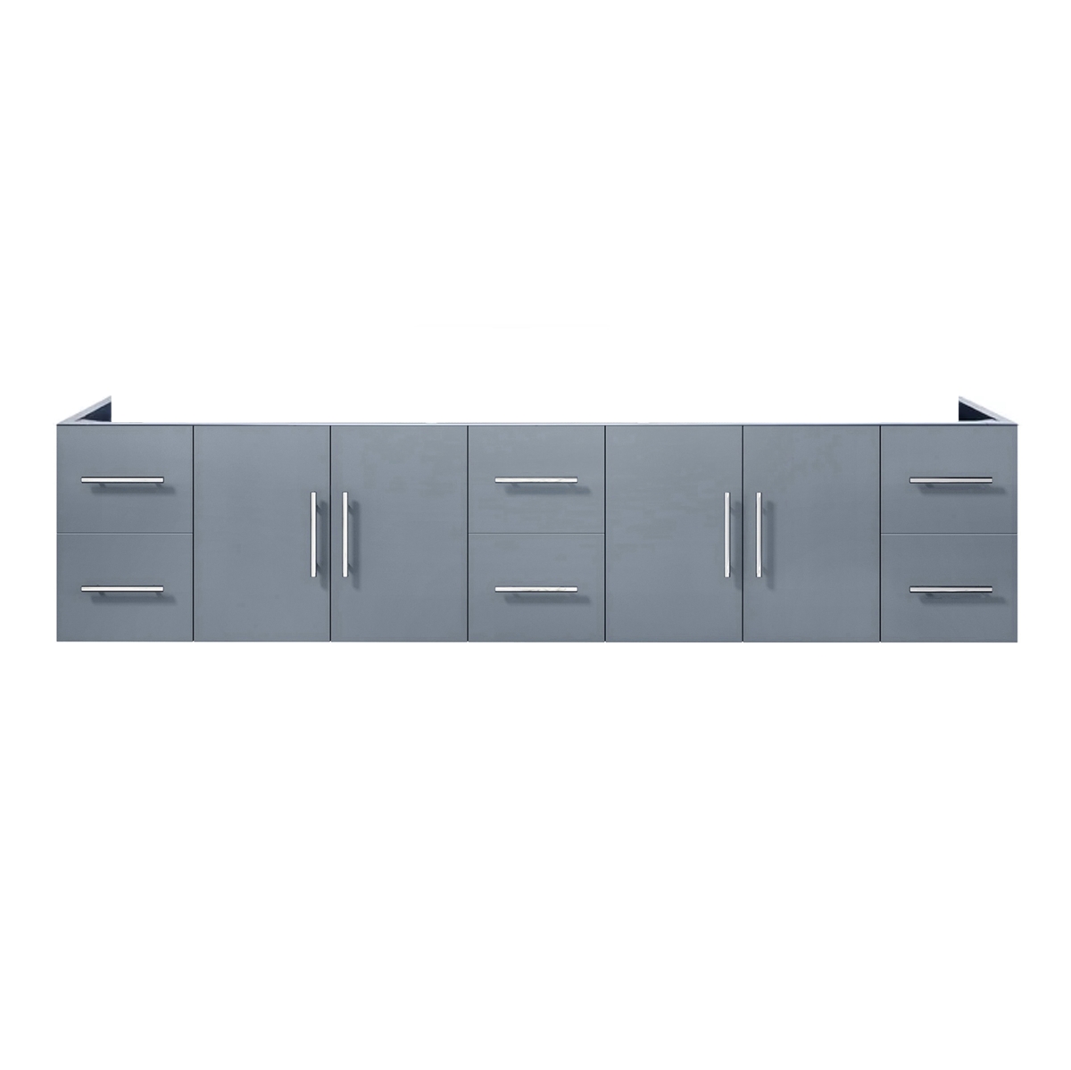 LG192284DB00000 84 in. Geneva Vanity Cabinet Only, Dark Grey -  Lexora