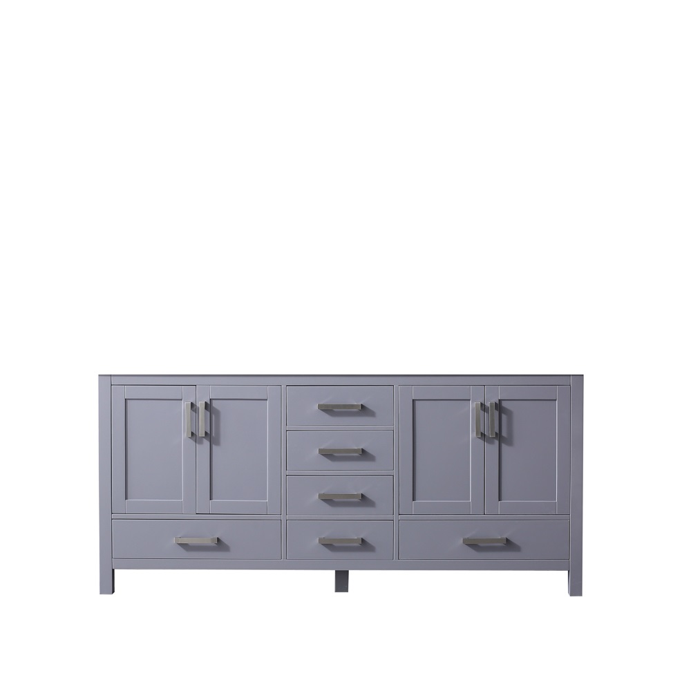 LJ342272DB00000 72 in. Jacques Vanity with Cabinet, Dark Grey -  Lexora