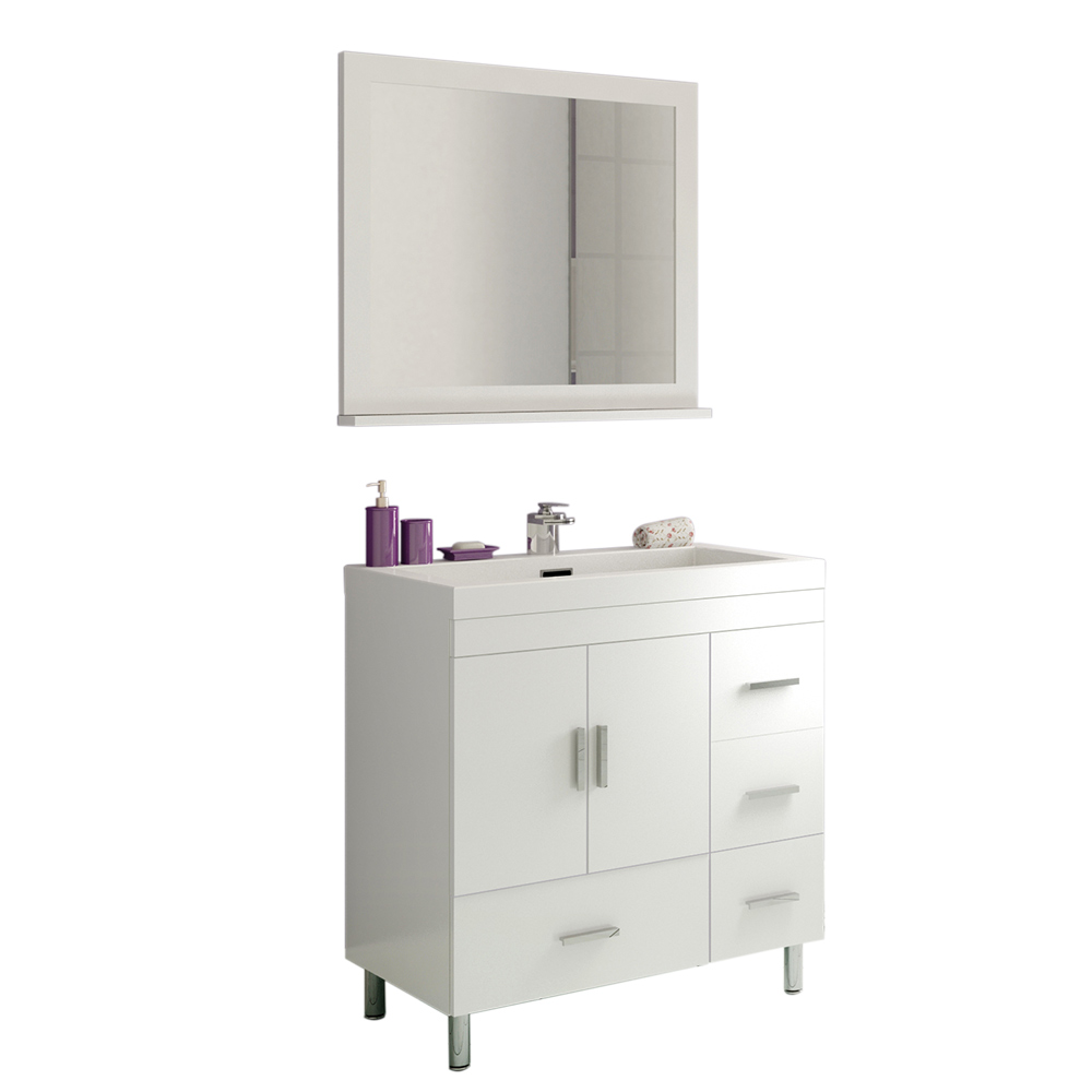 Alya Bath AT-8050-W 30 in. Ripley Collection Single Modern Bathroom Vanity, White -  GOGO SQUEEZE