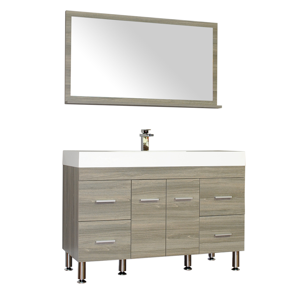 Alya Bath AT-8042-G 47 in. Ripley Collection Single Modern Bathroom Vanity, Gray -  GOGO SQUEEZE