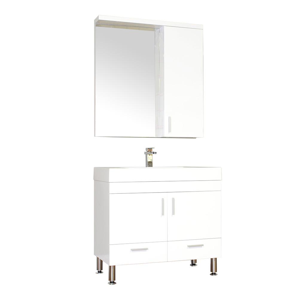 Alya Bath AT-8089-W 36 in. Ripley Collection Single Modern Bathroom Vanity, White -  GOGO SQUEEZE