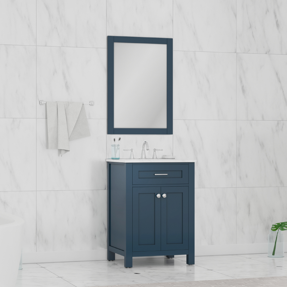 Alya Bath HE-101-102-24-B-M 24 in. Norwalk & Wilmington Bathroom Mirror, Blue -  GOGO SQUEEZE, HE-101/102-24-B-M