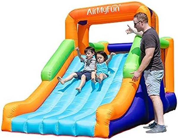 Picture of Nuegear TM57815 All-in-One Large Pool&#44; Fun Bouncing Area with Basketball Hoop&#44; Long Slide with Climbing Wall Jump & Splash Adventure Bounce House or Water Slide