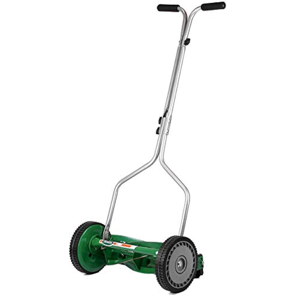 Outdoor Power Tools 304-14S 14 in. 5-Blade Push Reel Lawn Mower, Green -  Bold Fontier, BO4384415