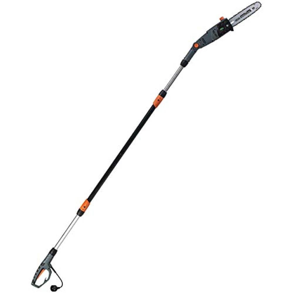 TM57536 Outdoor Power Tools PS45010S 10 in. 8-Amp Corded Electric Pole Saw with Adjustable Head & Oregon Bar, Chain -  Nuegear