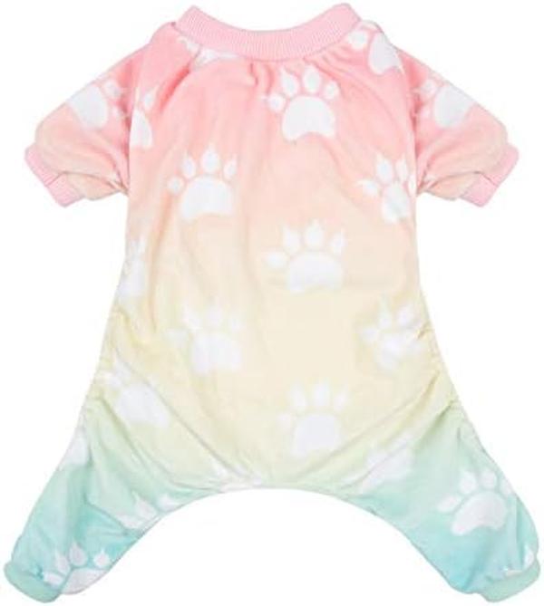 Picture of Nuegear TM57554 Soft Dog Pajamas Gradient Footprint Doggy Shirts for Small Puppies