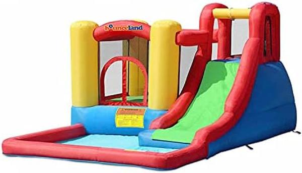 Picture of Nuegear TM57841 Outdoor or Indoor Toddler Bouncy House Dolphin Bounce House Unicorn with Slide for Kids 2-12