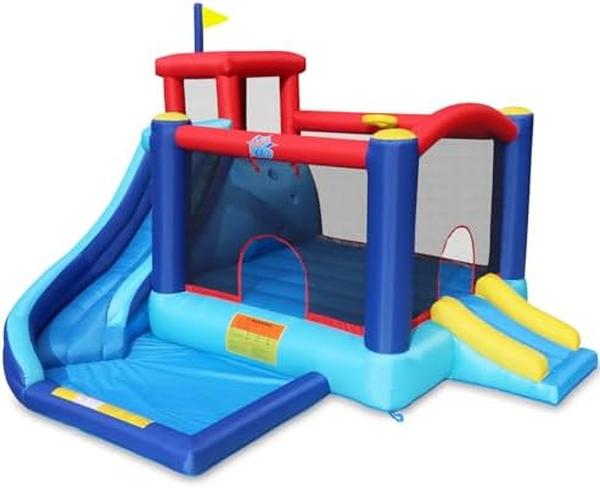 Picture of Nuegear TM57574 Inflatable Bounce House with Slide&#44; Blower & Basketball Hoop for Indoor & Outdoor