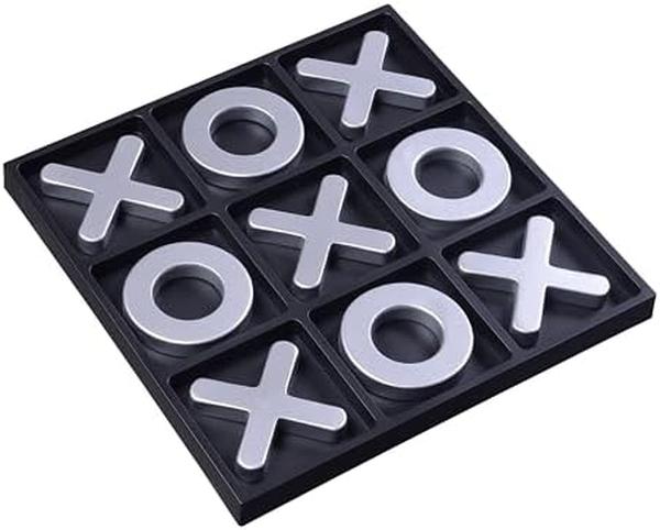 Picture of Nuegear TM57590 11.6 in. Family Puzzle Table Top Tac Toe Game for All Ages&#44; Textured Silver