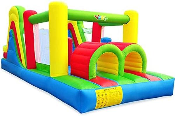 Picture of Nuegear TM57887 Dolphin Bounce House Kids Inflatable Slide with Blower & Ball Pit