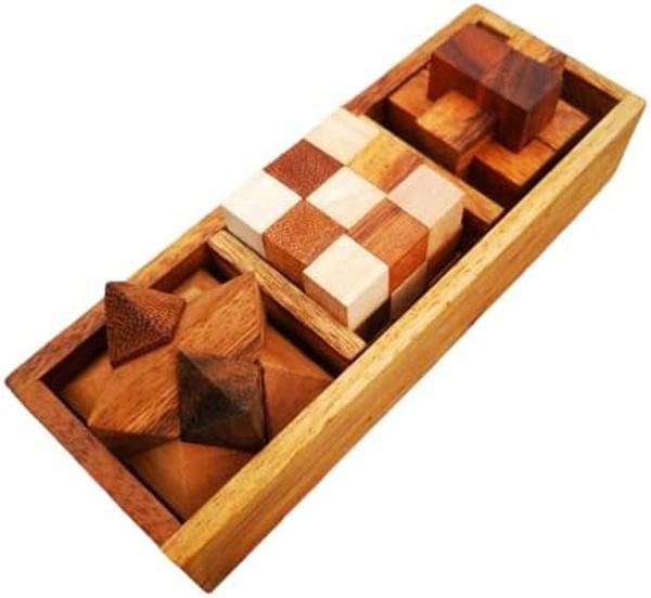 Picture of Nuegear TM57893 Wooden Games Brain Teaser Wood Toy Desk Puzzle Coffee Table Decor Broad Game 3D Puzzles for Teens & Adults