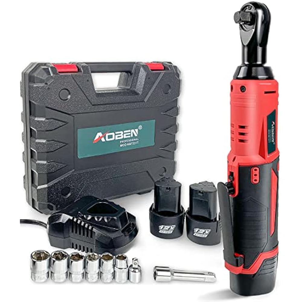 Picture of Nuegear TM57905 0.375 in. Cordless Electric Ratchet Wrench Set with 2 Packs 2000mAh Lithium-Ion Battery & Charger