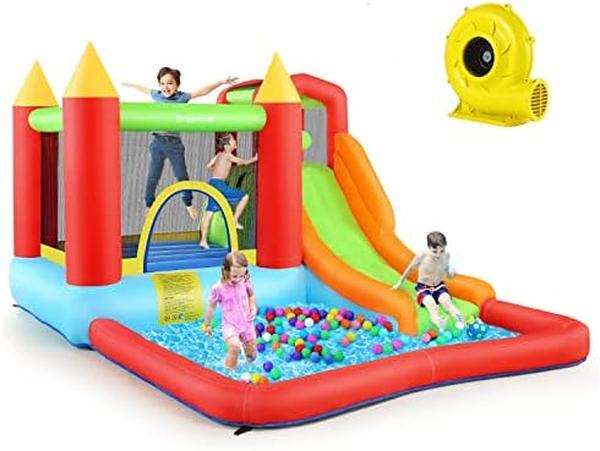 Picture of Nuegear TM57909 Dolphin Inflatable Bounce House for Kids for Kids 2-12 with Blower Use for Indoor & Outdoor