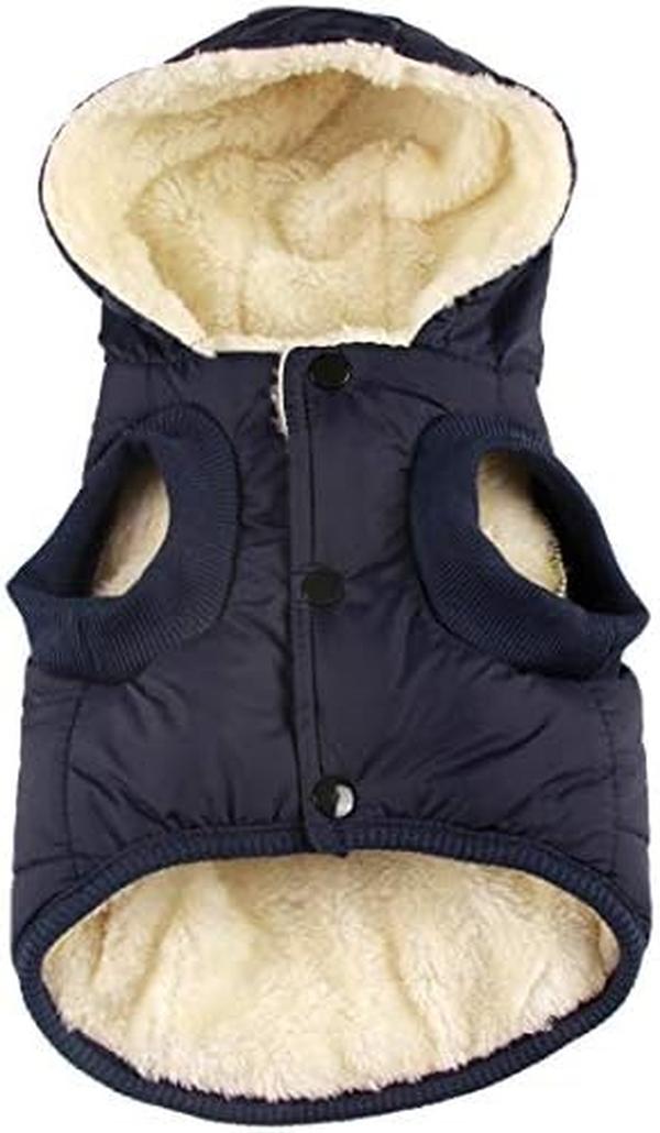 Picture of Nuegear TM57623 Fleece Lining Extra Warm Dog Hoodie Jacket in Winter&#44; Blue - Extra Small