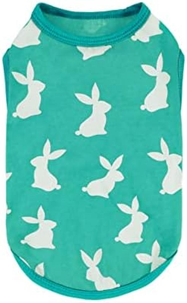 Picture of Nuegear TM57627 Holiday Outfit Bunny Dog Shirt&#44; Teal Green - Large