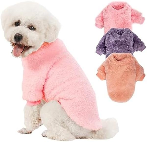Picture of Nuegear TM57648 Dog Warm Sweaters for Small Dogs&#44; Pink&#44; Purple & Peach - Small - Pack of 3