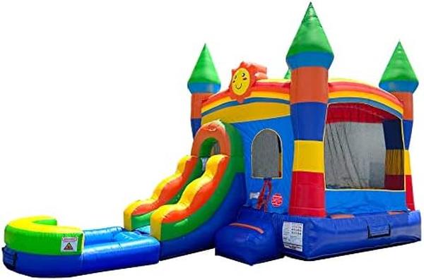 Picture of Nuegear TM57677 Inflatable Bouncy Castle with Blower Outdoor & Indoor Backyard Jumping House with Slide