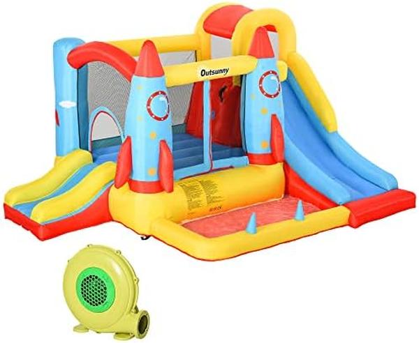 Picture of Nuegear TM57680 Inflatable Bounce House for Kids with Blower & Slide