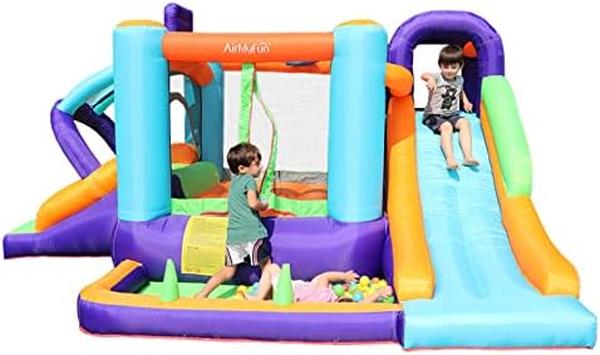 Picture of Nuegear TM57681 Kids Bouncy House Inflatable Slide with Blower&#44; Air Cushion&#44; Ball Pit Pool for Indoor & Outdoor