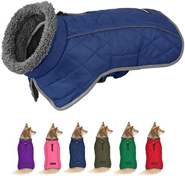 Picture of Nuegear TM57710 Dog Winter Coat Jacket - Reflective Adjustable Windproof Dog Turtleneck Clothes Dog Winter Coat Jacket&#44; Blue - Extra Large