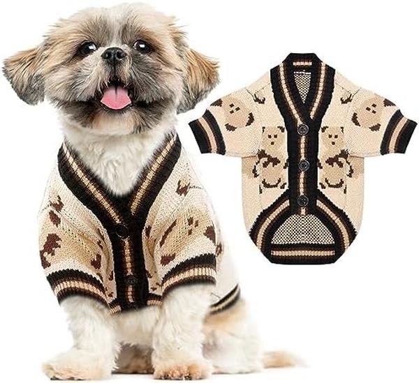 Picture of Nuegear TM57986 Stripe Cute Bear Knitting Cardigan Dog Sweaters - Large