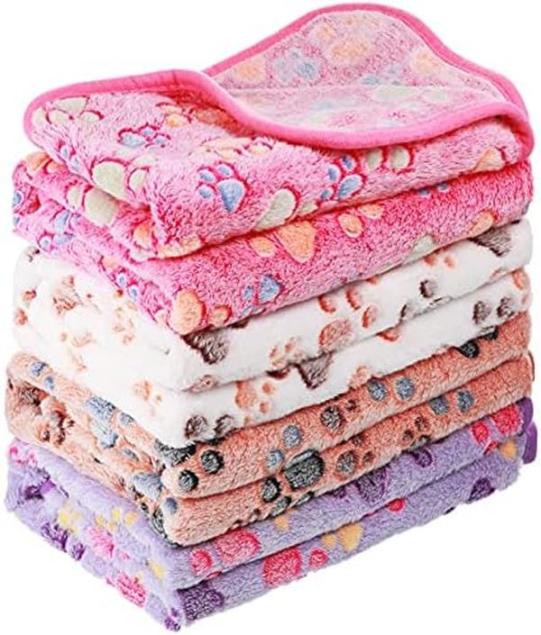 Picture of Nuegear TM58047 Paw Print Fleece Pet Blanket&#44; Multi Color - Small
