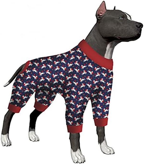 Picture of Nuegear TM58080 Wound Care Cotton Pullover Dog Pajamas&#44; Navy - Large