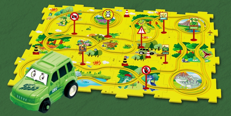 Picture of Netjett XS67036 UNO1RC Kids Boys & Girls Puzzle Rail Car Truck