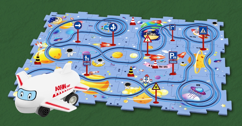 Picture of Netjett XS67038 UNO1RC Kids Boys & Girls Puzzle Rail Airplane