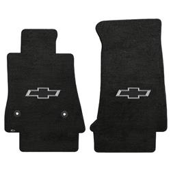 2016-On Ebony Velourtex Camaro Black 3D Bowtie Mats, 2 Piece