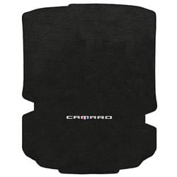 2016-On Coupe Trunk Ebony Velourtex Camaro Word Logo Mats - Ebony