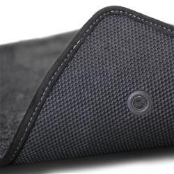 2009-2015 Pilot Ebony Velourtex with H Silver Logo Mats, 2 Piece