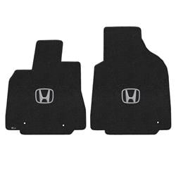 2005-2008 Pilot Ebony Velourtex with H Silver Logo Mats, 2 Piece