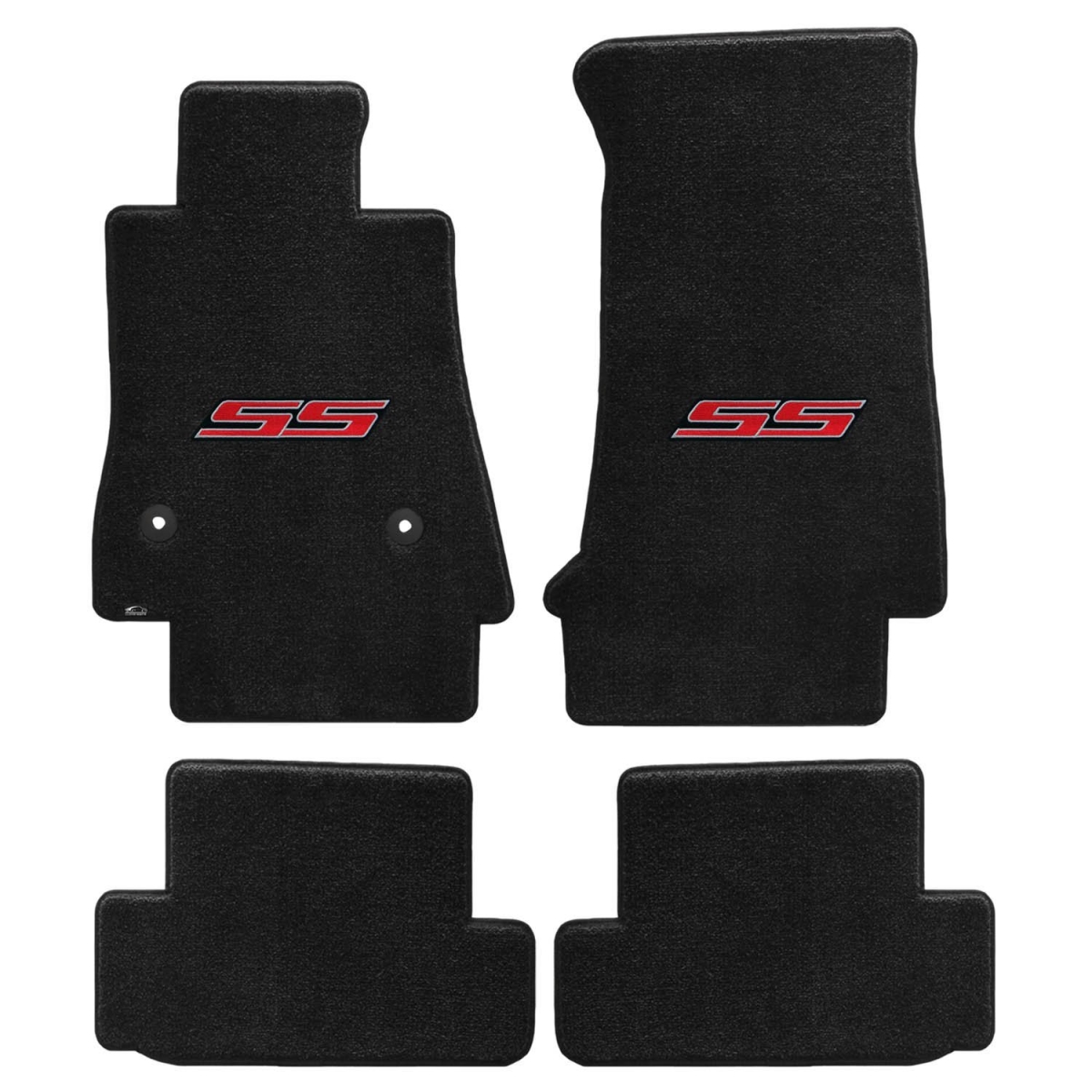 2016-On Ebony Ultimat Camaro SS Red Logo Mats - 4 Piece
