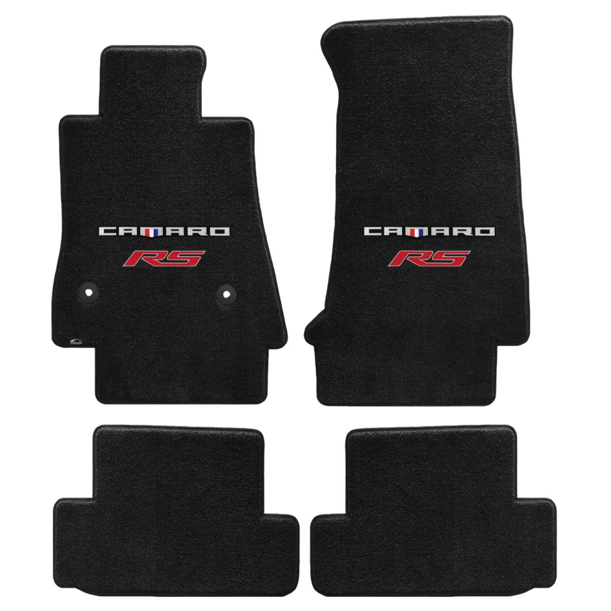 2016-On Ebony Ultimat Camaro Plus RS Red Double Logo Mats, 4 Piece