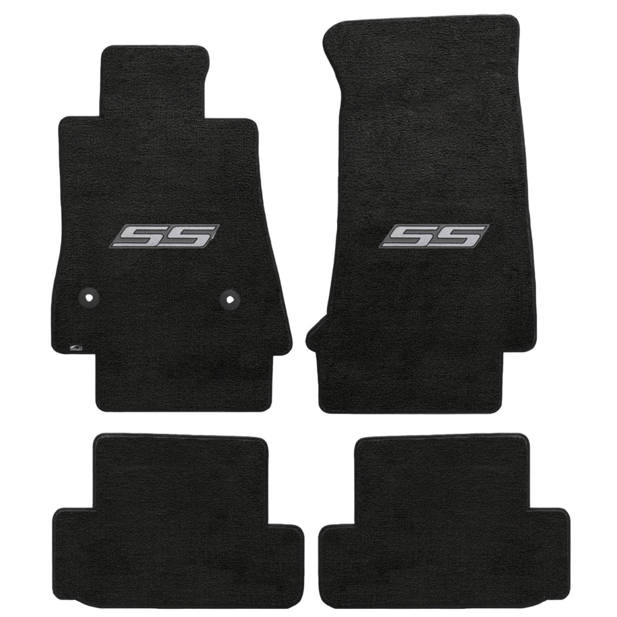 2016-On Ebony Velourtex Camaro SS Silver Logo Mats