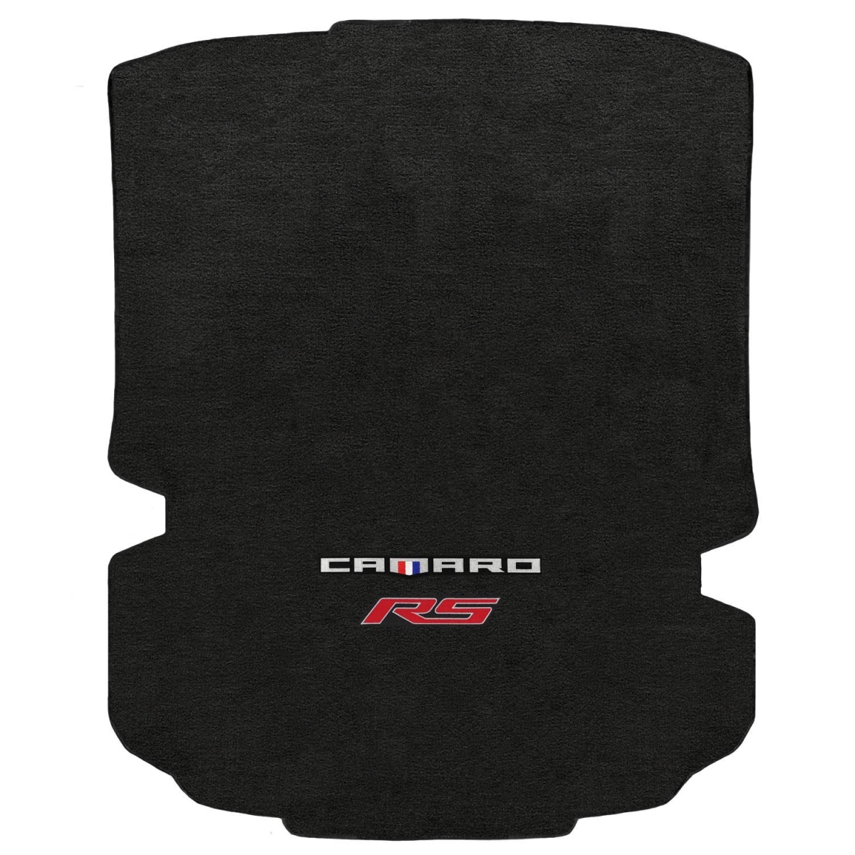 2016-On Coupe Trunk Ebony Velourtex Camaro Plus RS Red Double Logo Mats