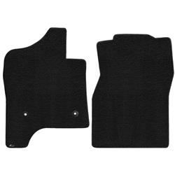 600169 1500-2014-On Ebony Ultimat Sierra Front Extended Double or Crew Cab Plain Mats, 2 Piece