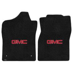2007-2013 Ebony Ultimat Sierra Front Standard Red GMC Cab Plain Logo Mats