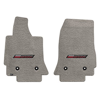 2014-On Corvette C7 Front Grey Ultimat Grand Sport Logo Mats, 2 Piece