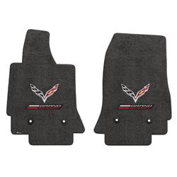 2014-On Corvette C7 Front Dark Grey Ultimat Ultimat Grand Sport Plus Flags Double Logo Mats