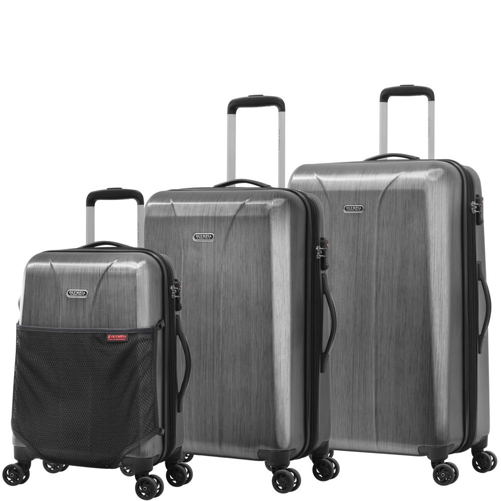 Picture of Olympia International HE-2100-3-GY 3 Piece Aerolite II Luggage Set&#44; Charcoal Gray