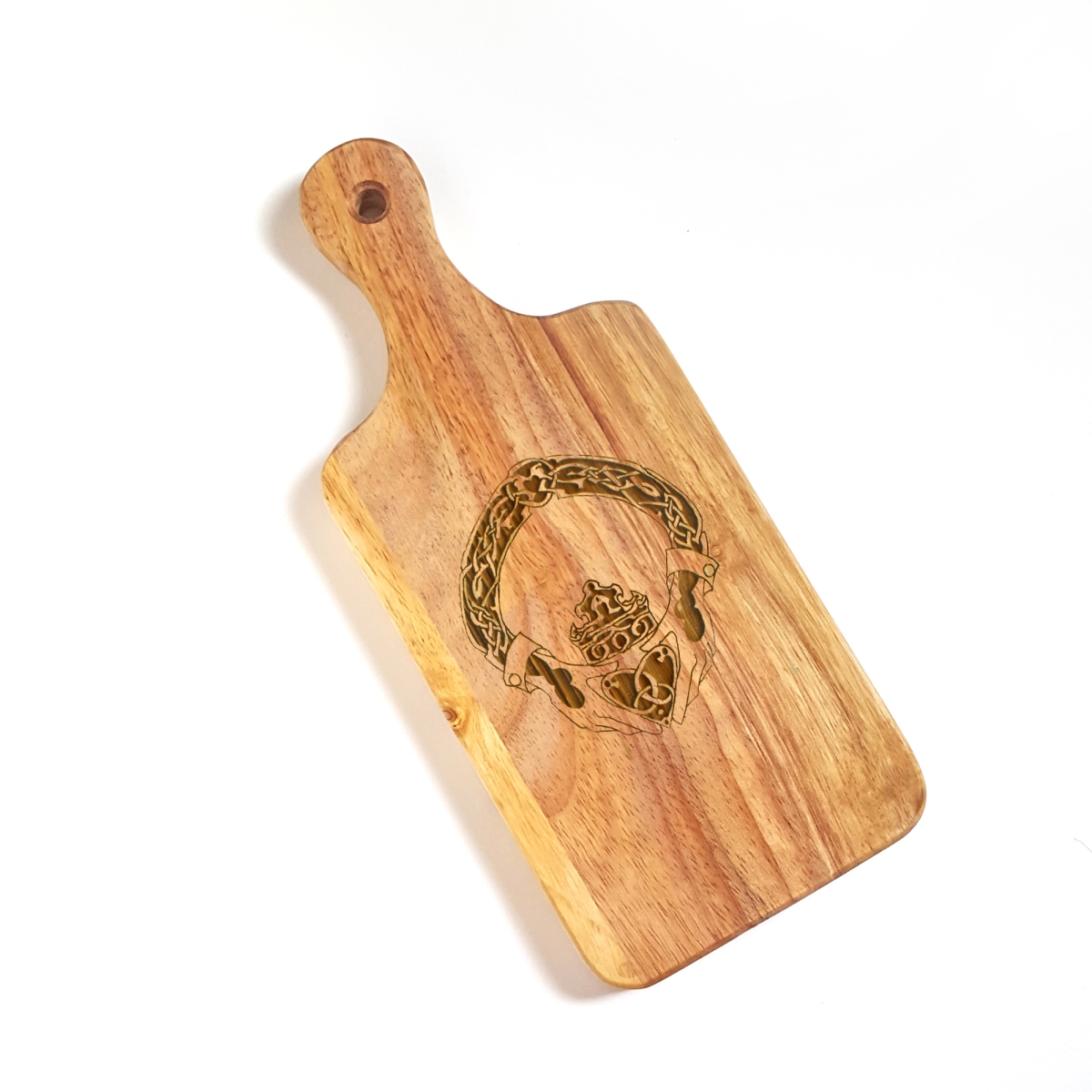 Picture of Lyoncraft CBCG01 Irish Claddagh Engraved Wooden Cheese Board