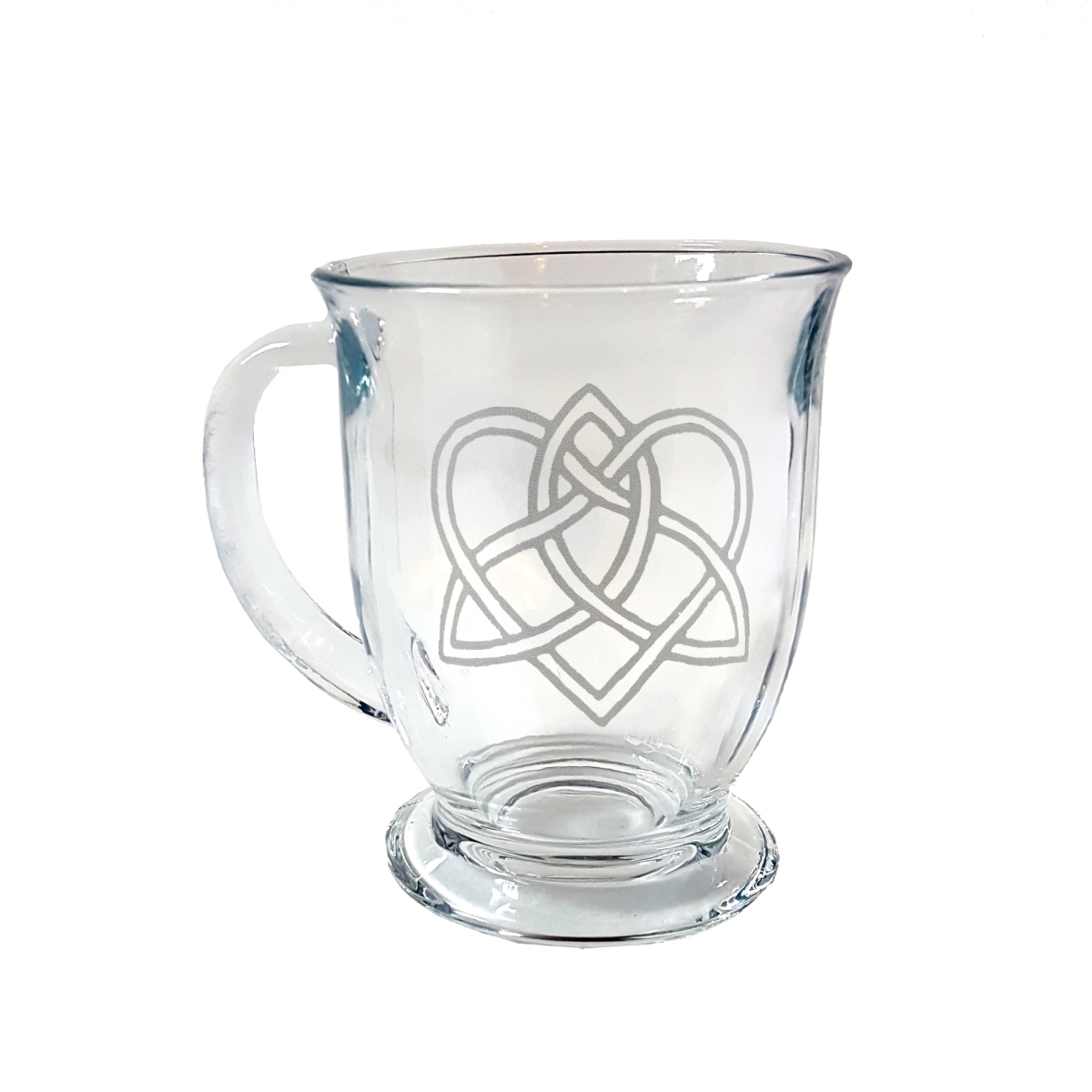 Picture of Lyoncraft COLK01 16 oz Celtic Love Knot Engraved Glass Coffee Mug