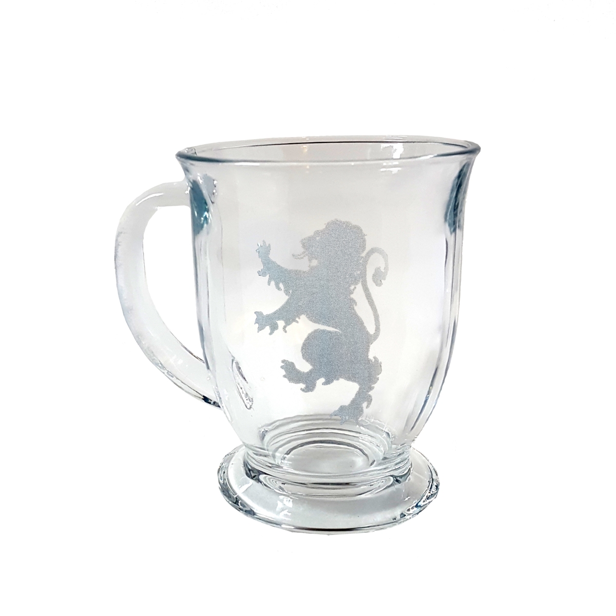 Picture of Lyoncraft COLR01 16 oz Lion Rampant Engraved Glass Coffee Mug