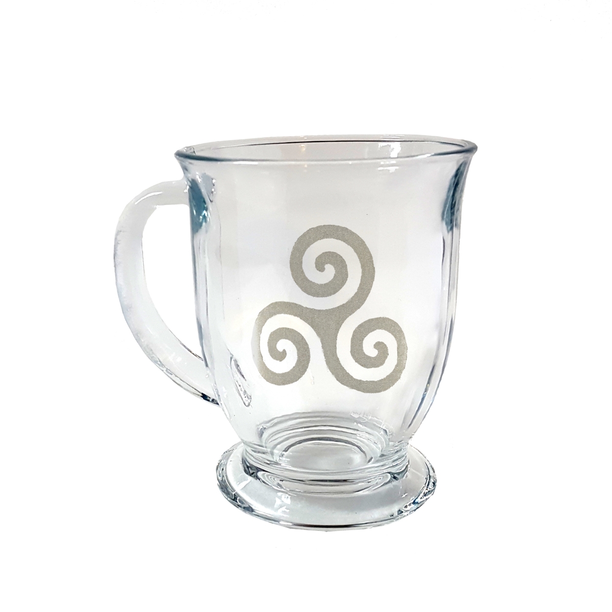Picture of Lyoncraft COTK01 16 oz Triskelion Engraved Glass Coffee Mug