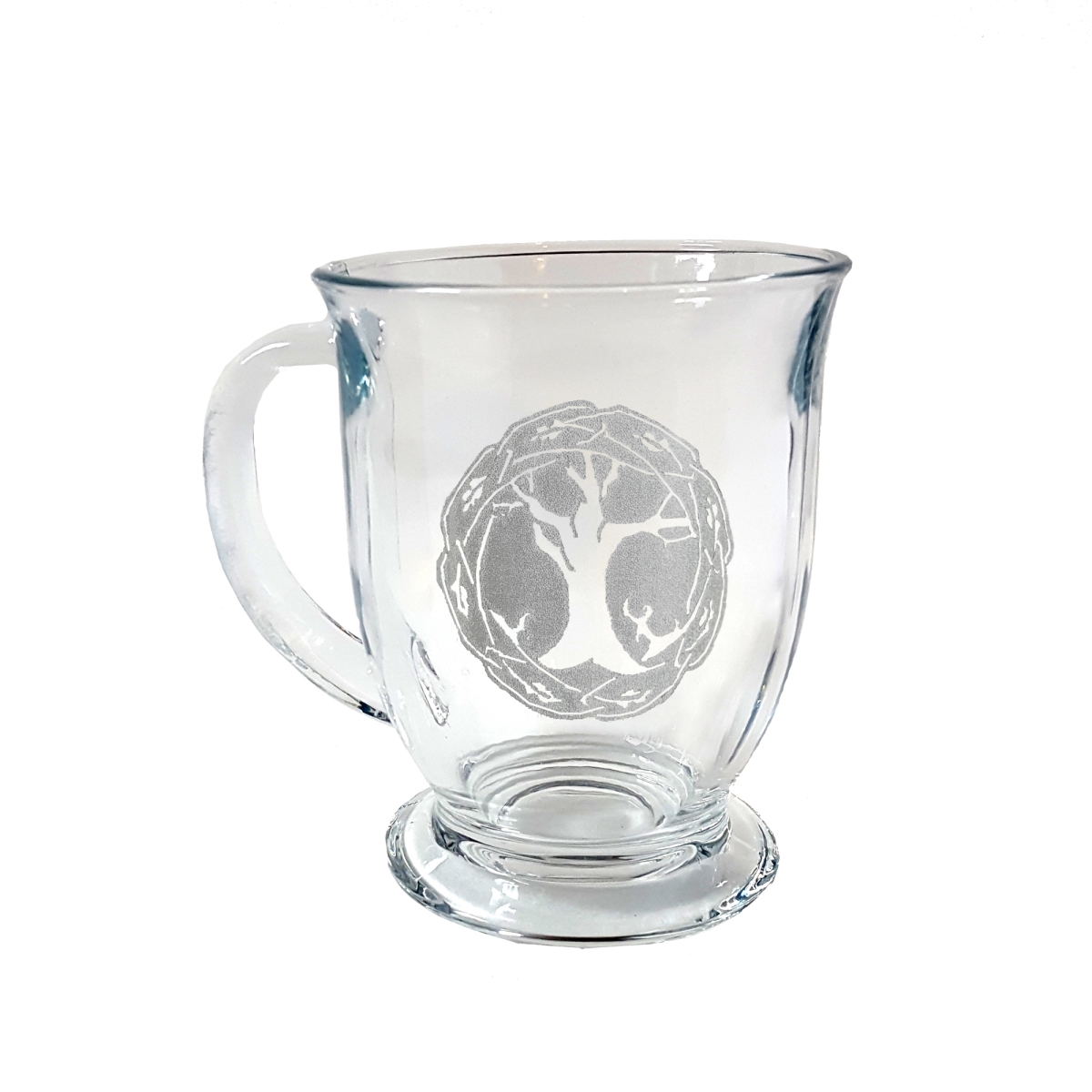 Picture of Lyoncraft COTL01 16 oz Tree Of Life Engraved Glass Coffee Mug