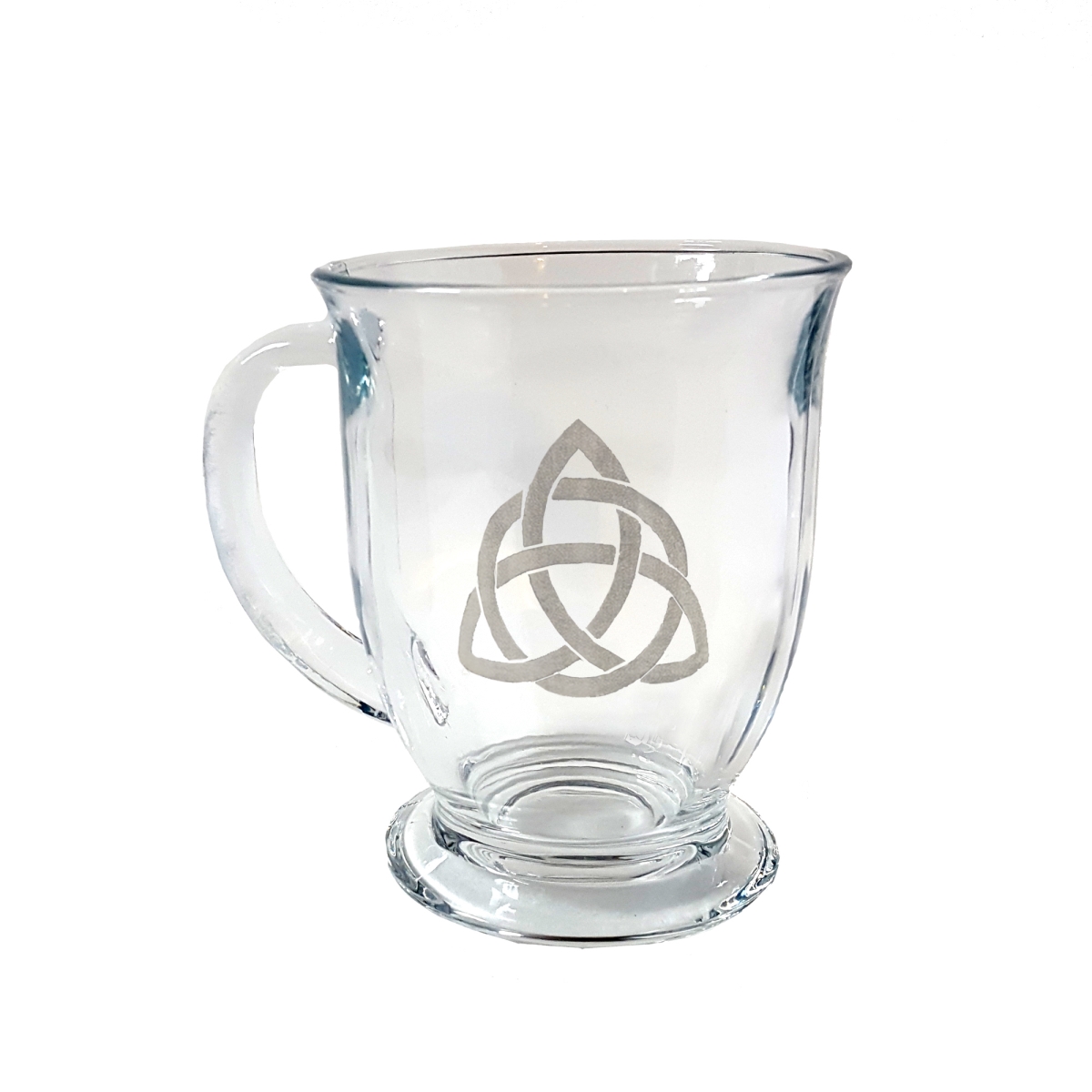 Picture of Lyoncraft COTR01 16 oz Trinity Knot Engraved Glass Coffee Mug