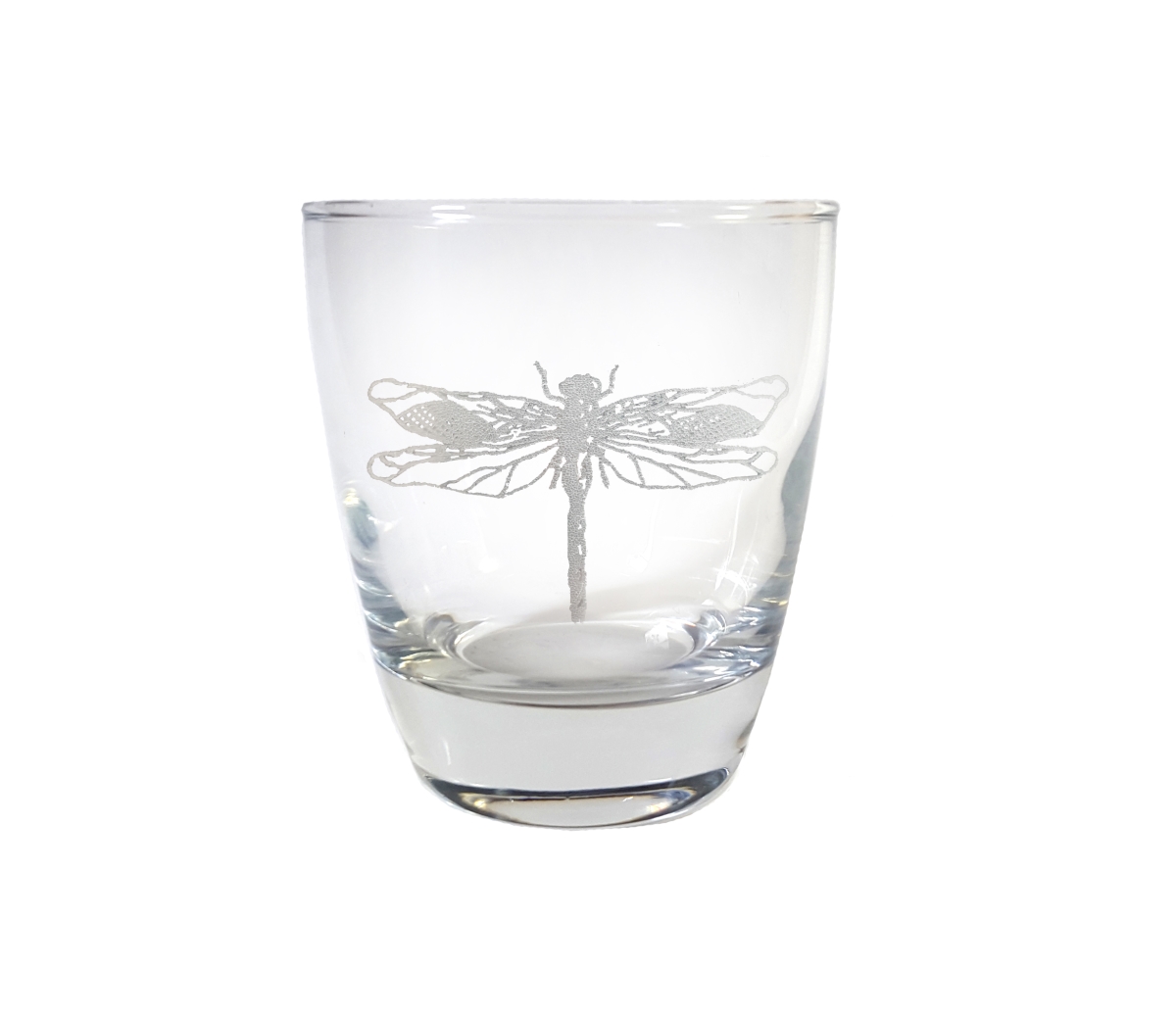 Picture of Lyoncraft LBDF02 10 oz Dragonfly Triskelion Engraved Lowball Glass