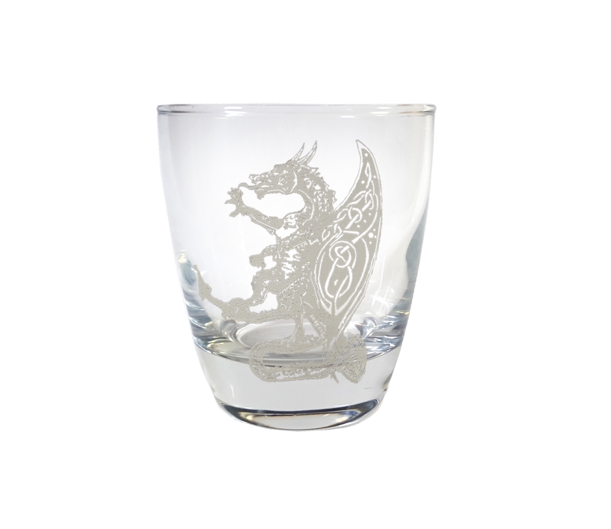 Picture of Lyoncraft LBDG01 10 oz Celtic Dragon Engraved Lowball Glass